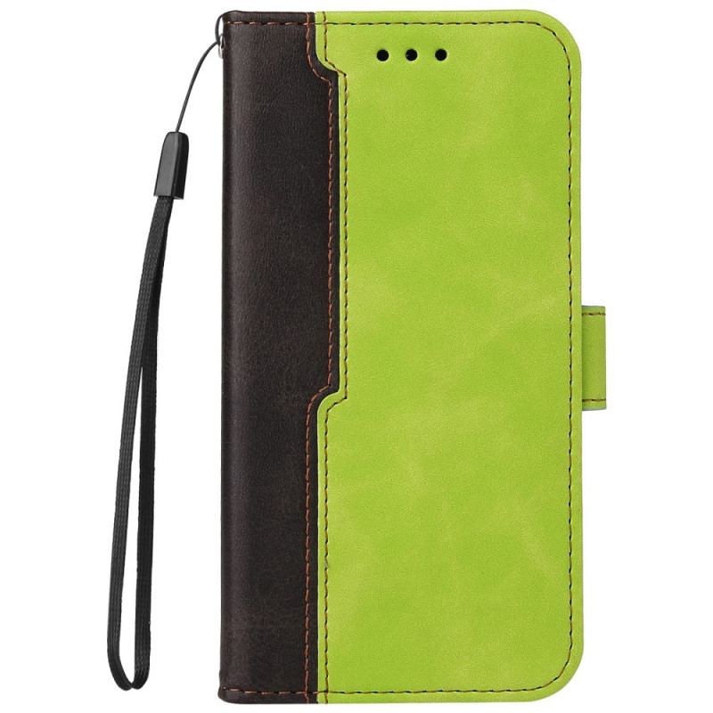 Capa De Couro Para Samsung Galaxy A33 5G Dois Tons