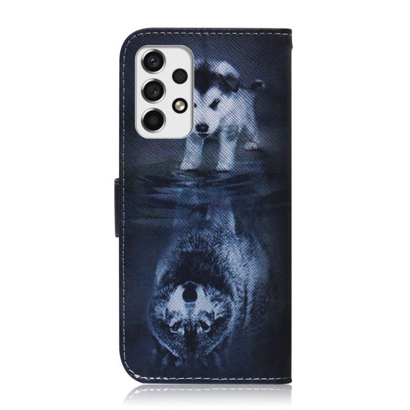 Capa De Couro Para Samsung Galaxy A33 5G Ernesto O Lobo