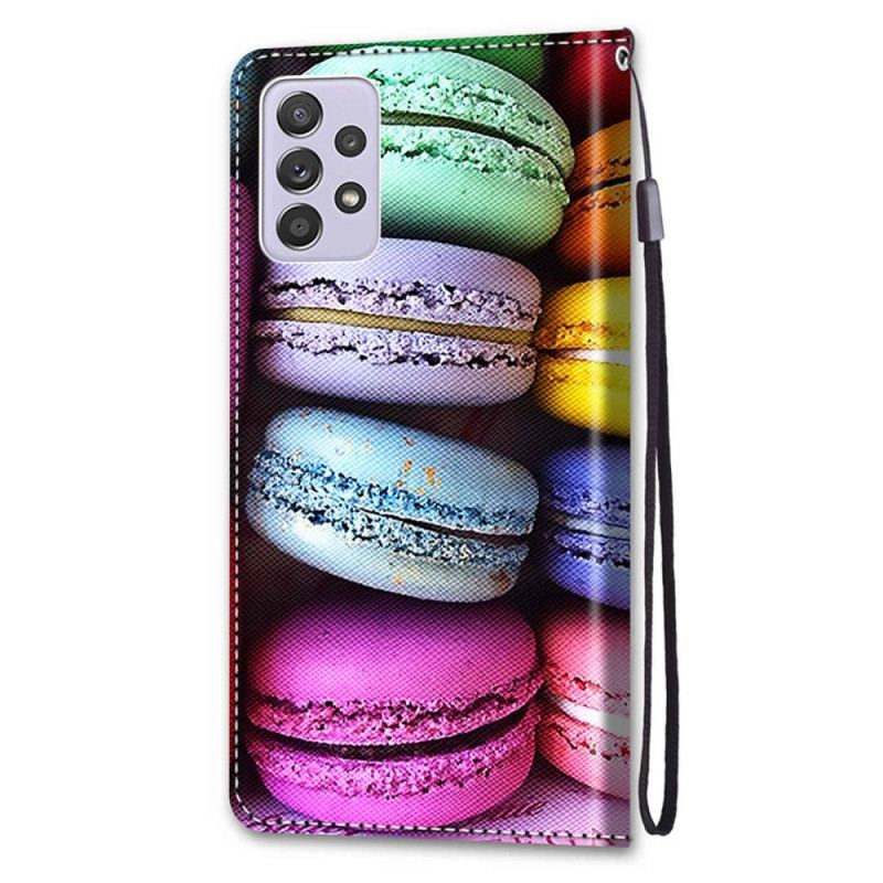 Capa De Couro Para Samsung Galaxy A33 5G Macarons