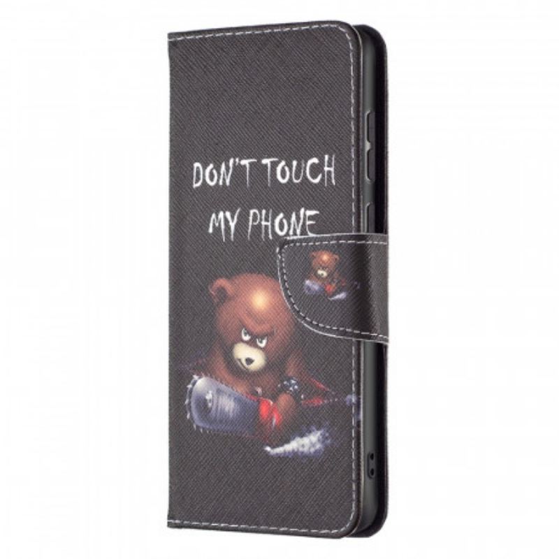 Capa De Couro Para Samsung Galaxy A33 5G Urso Perigoso