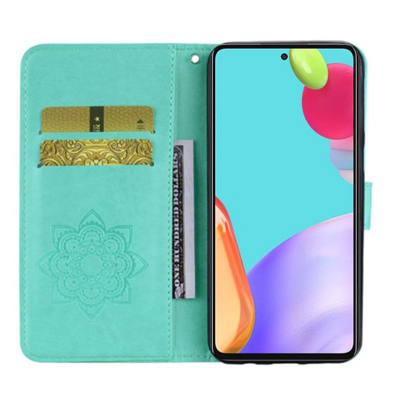 Capa Em Pele Para Samsung Galaxy A33 5G Mandala Coruja