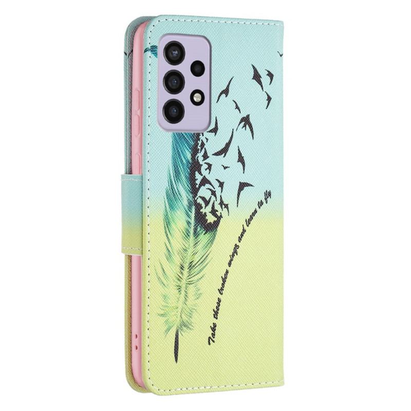 Capa Flip Para Samsung Galaxy A33 5G Aprender A Voar