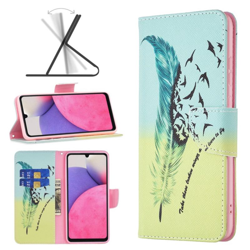 Capa Flip Para Samsung Galaxy A33 5G Aprender A Voar