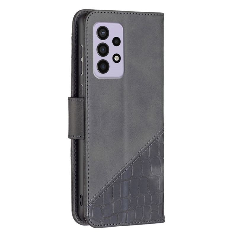 Capa Flip Para Samsung Galaxy A33 5G Estilo De Pele De Crocodilo Binfen Color