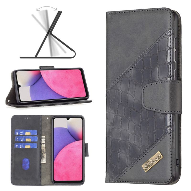 Capa Flip Para Samsung Galaxy A33 5G Estilo De Pele De Crocodilo Binfen Color