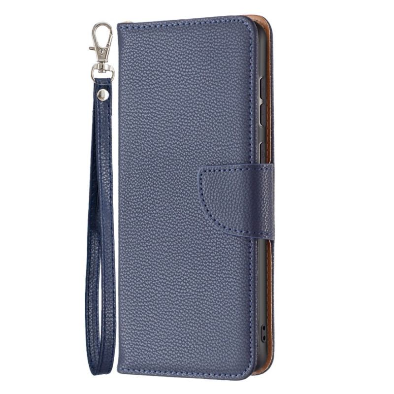 Capa Flip Para Samsung Galaxy A33 5G Fecho Oblíquo De Lichia