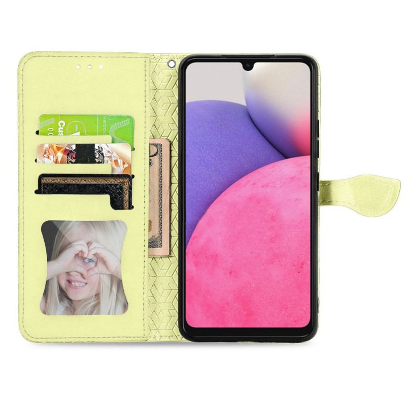 Capa Flip Para Samsung Galaxy A33 5G Folhas Tribais