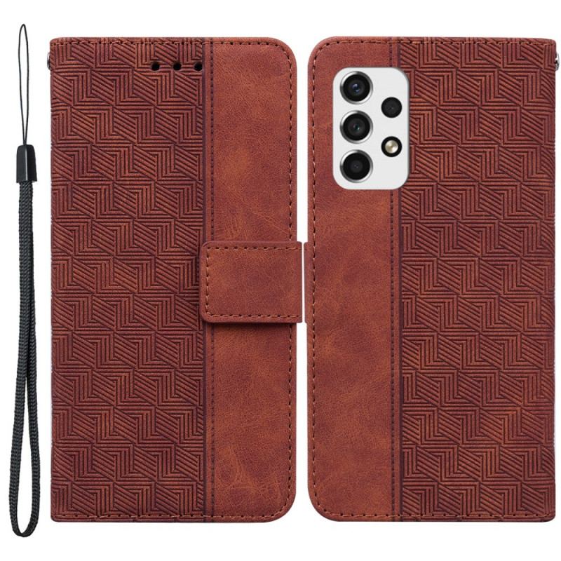 Capa Flip Para Samsung Galaxy A33 5G Impresso Com Alça