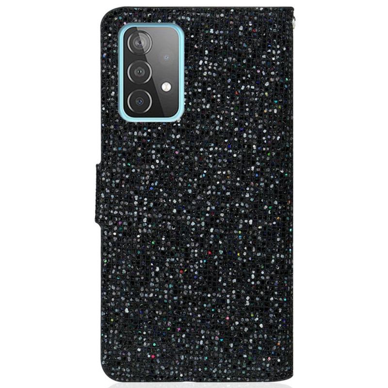 Capa Flip Para Samsung Galaxy A33 5G Lantejoulas Design S