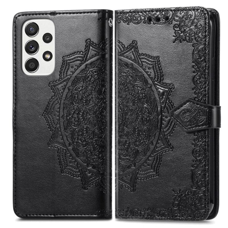 Capa Flip Para Samsung Galaxy A33 5G Mandala Idade Média