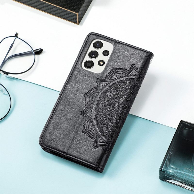 Capa Flip Para Samsung Galaxy A33 5G Mandala Idade Média