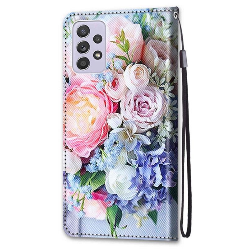 Capa Flip Para Samsung Galaxy A33 5G Maravilha Floral