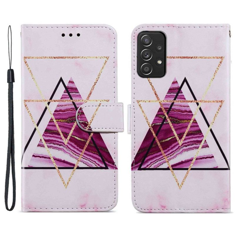 Capa Flip Para Samsung Galaxy A33 5G Mármore Intenso