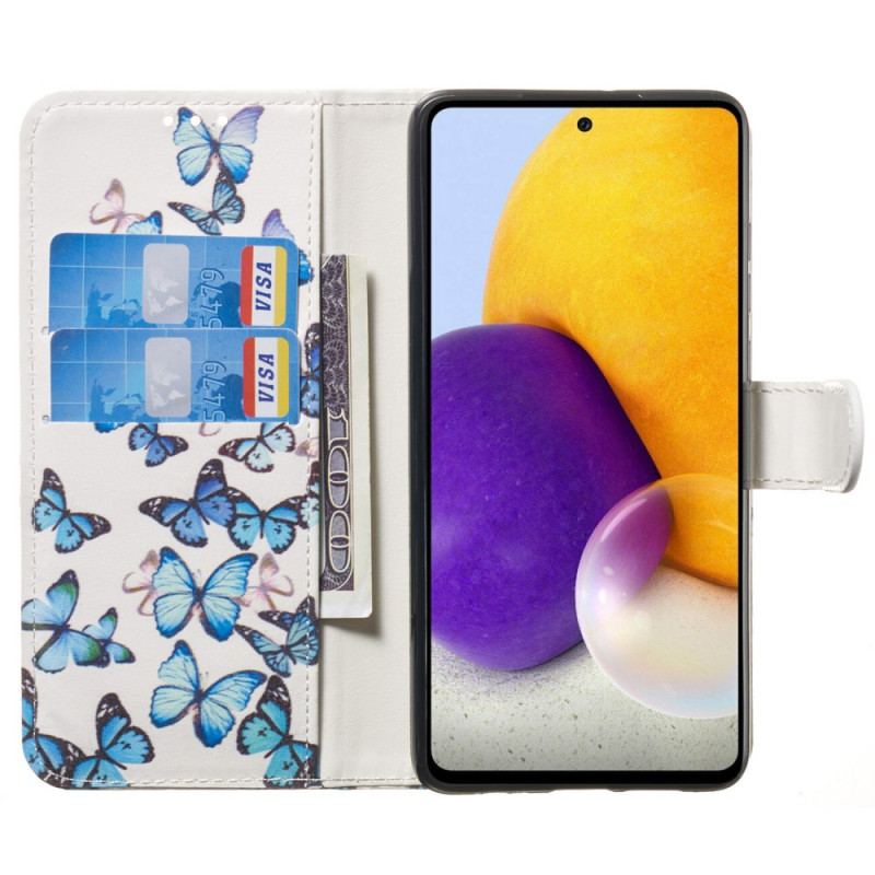 Capa Flip Para Samsung Galaxy A33 5G O Estilo Das Borboletas