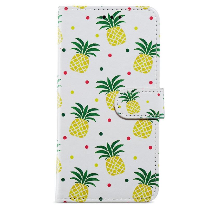 Capa Flip Para Samsung Galaxy A33 5G Vários Abacaxis