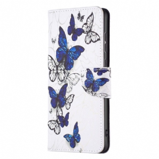 Capa Folio Para Samsung Galaxy A33 5G Borboletas