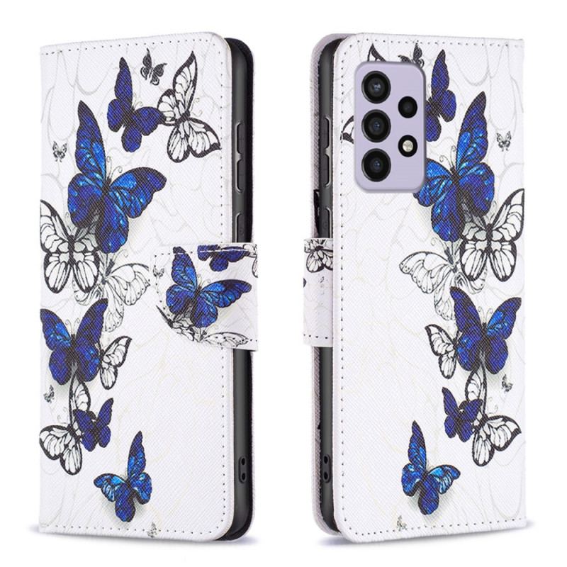 Capa Folio Para Samsung Galaxy A33 5G Borboletas