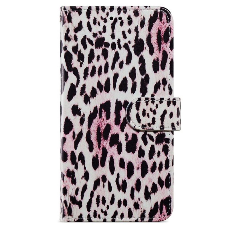 Capa Folio Para Samsung Galaxy A33 5G Estampa De Leopardo