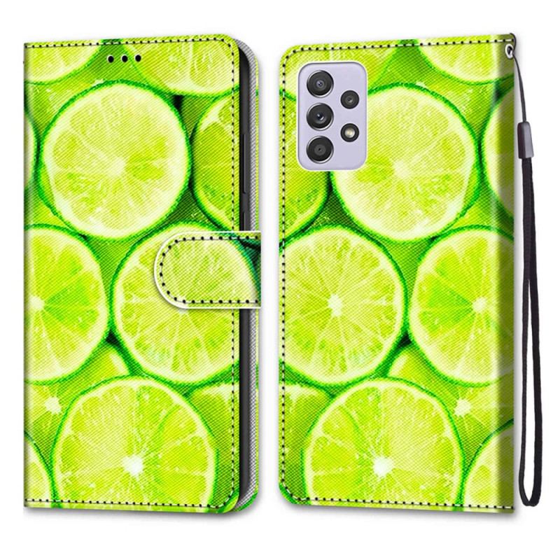 Capa Folio Para Samsung Galaxy A33 5G Limão