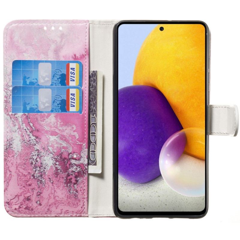 Capa Folio Para Samsung Galaxy A33 5G O Estilo De Mármore