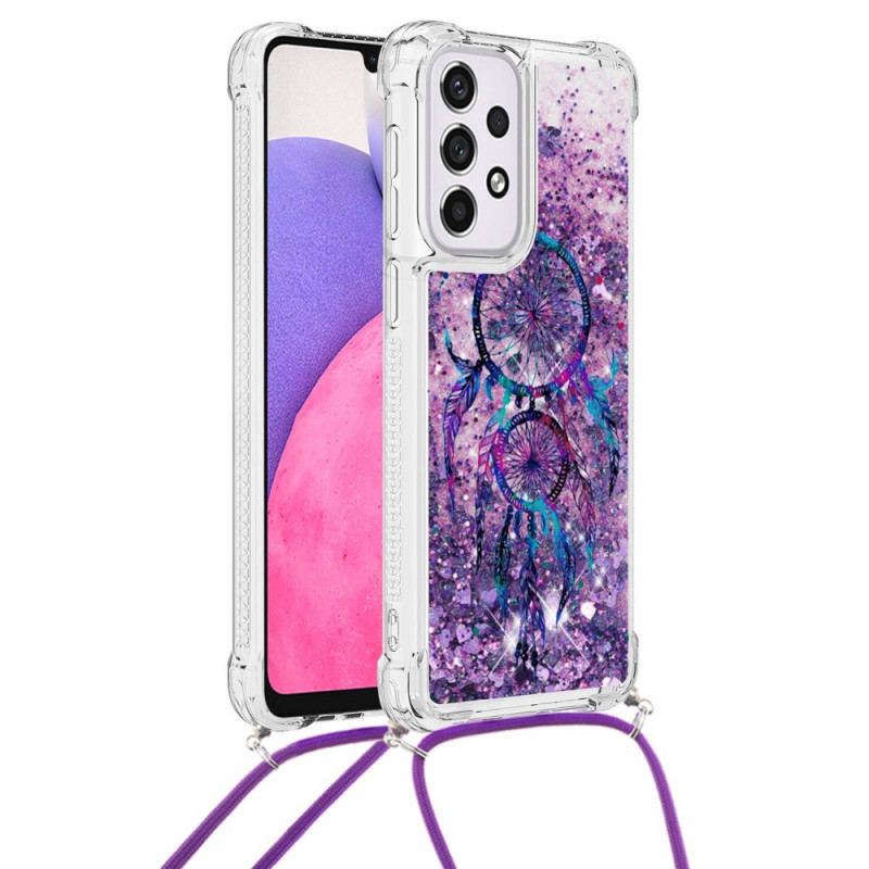 Capa Para Samsung Galaxy A33 5G Apanhador De Sonhos Glitter Com Cordão