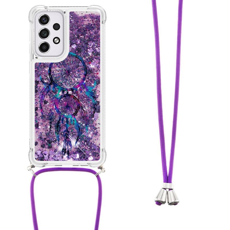 Capa Para Samsung Galaxy A33 5G Apanhador De Sonhos Glitter Com Cordão