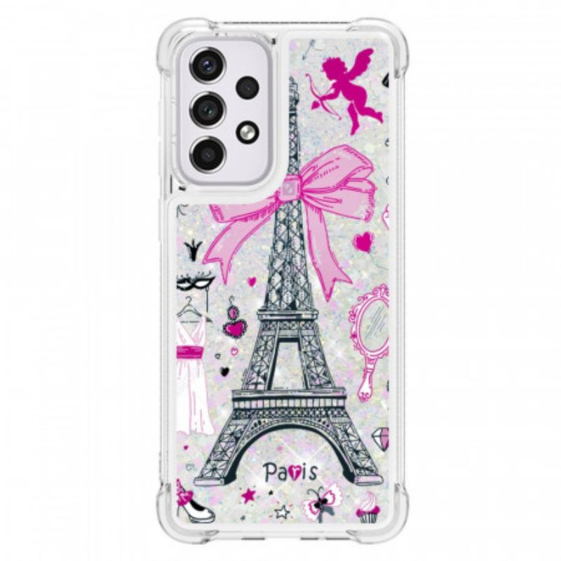 Capa Para Samsung Galaxy A33 5G As Lantejoulas Da Torre Eiffel