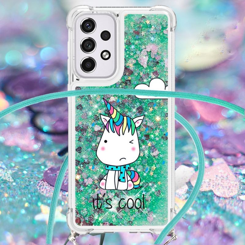 Capa Para Samsung Galaxy A33 5G De celular Cordão Glitter Unicórnio