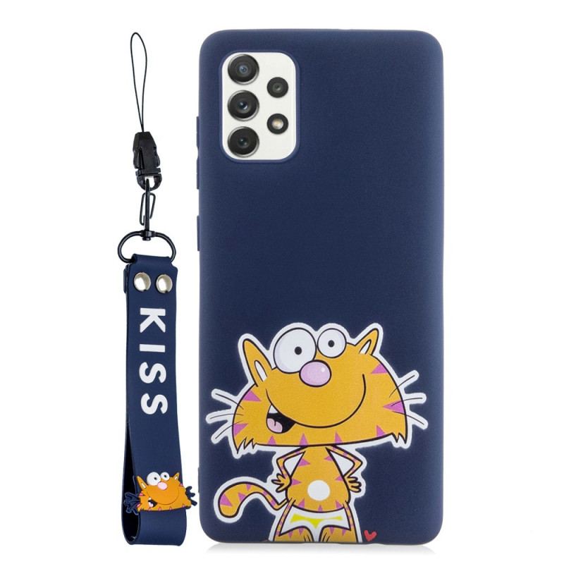 Capa Para Samsung Galaxy A33 5G Desenho Animado Com Cordão