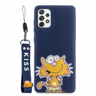 Capa Para Samsung Galaxy A33 5G Desenho Animado Com Cordão