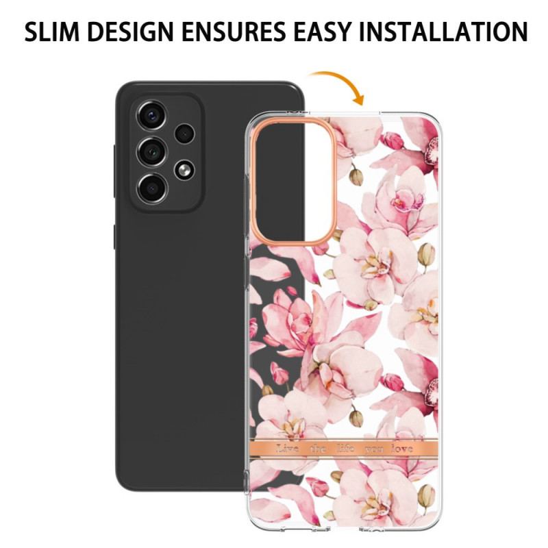 Capa Para Samsung Galaxy A33 5G Floral Sem Costura