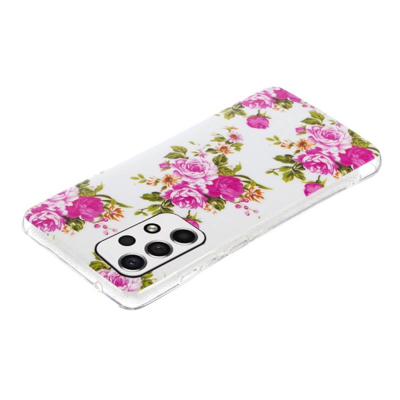 Capa Para Samsung Galaxy A33 5G Flores Da Liberdade Fluorescentes