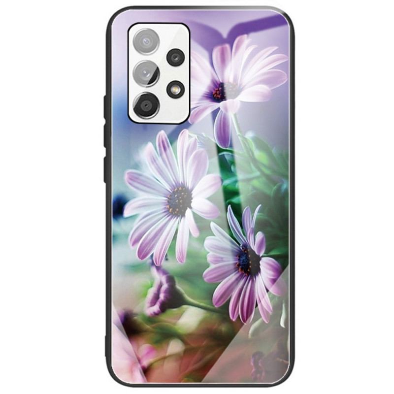 Capa Para Samsung Galaxy A33 5G Flores De Vidro Temperado