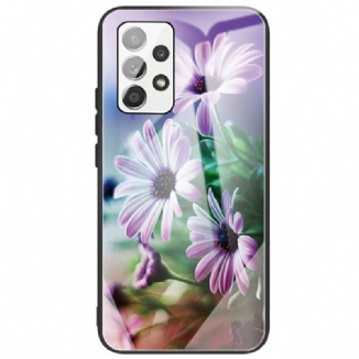 Capa Para Samsung Galaxy A33 5G Flores De Vidro Temperado