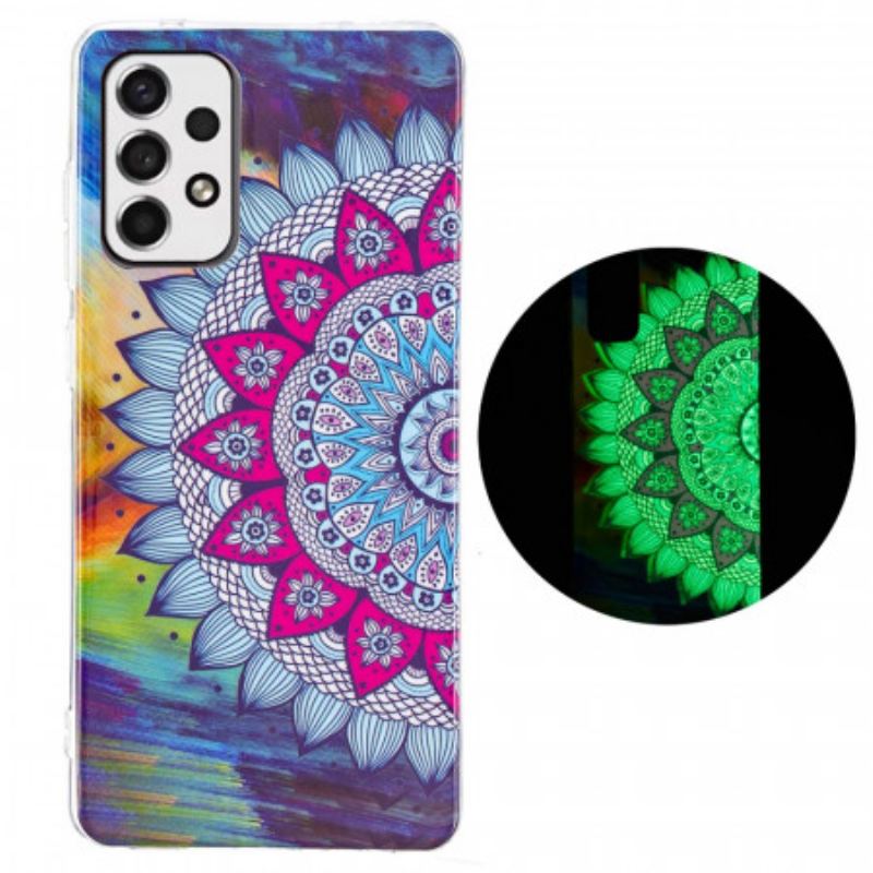 Capa Para Samsung Galaxy A33 5G Mandala Colorida Fluorescente