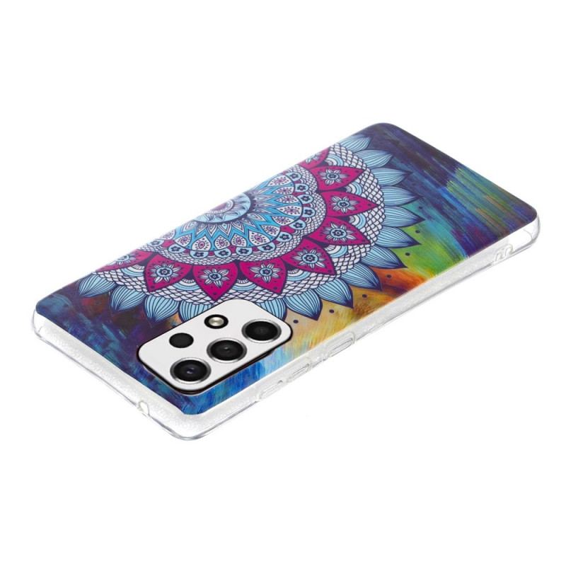 Capa Para Samsung Galaxy A33 5G Mandala Colorida Fluorescente