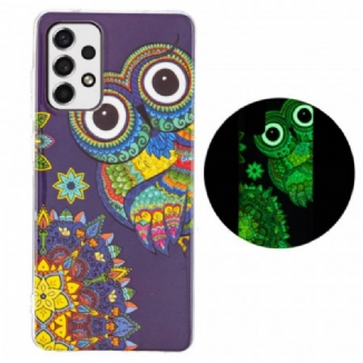 Capa Para Samsung Galaxy A33 5G Mandala Coruja Fluorescente