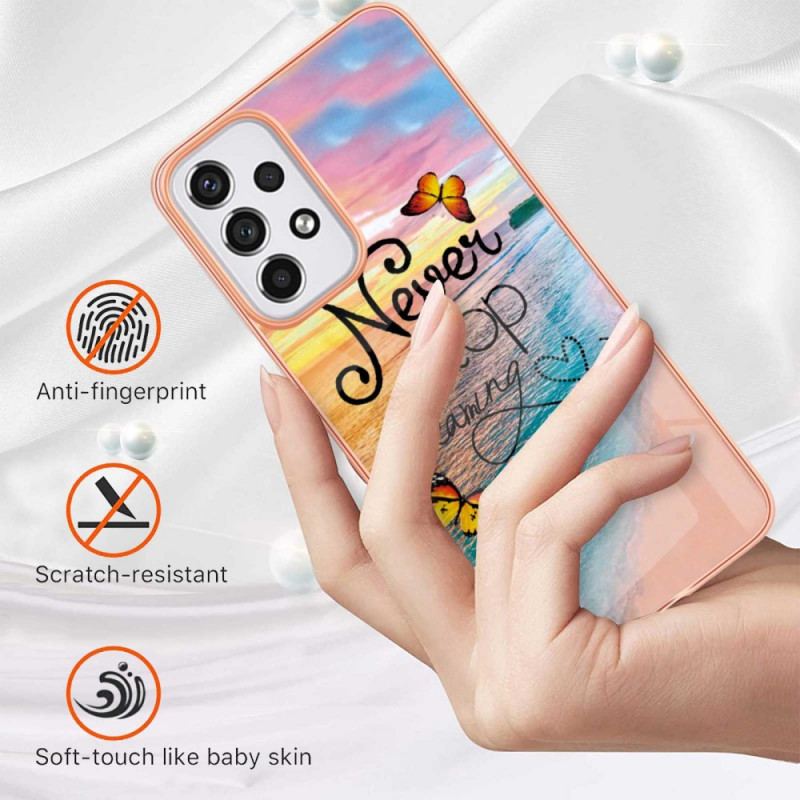 Capa Para Samsung Galaxy A33 5G Nunca Pare De Sonhar Com Borboletas