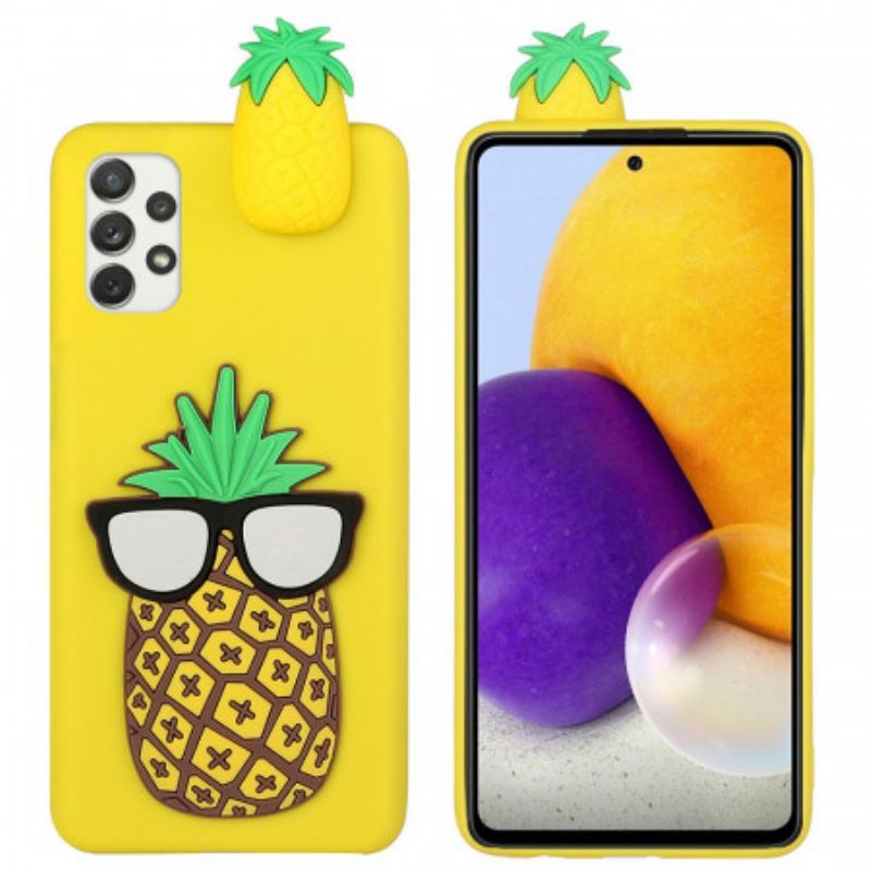 Capa Para Samsung Galaxy A33 5G Óculos 3d Abacaxi