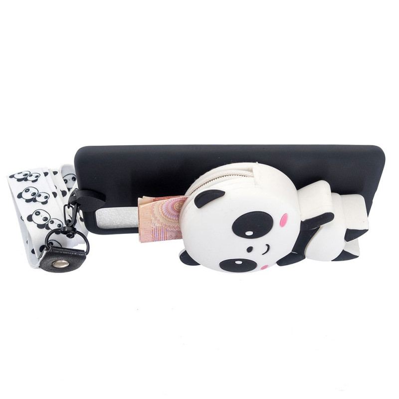 Capa Para Samsung Galaxy A33 5G Panda 3d Com Cordão De Mosquetão