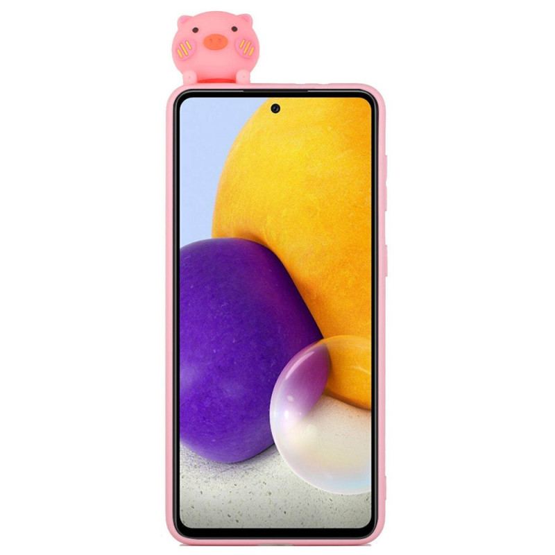 Capa Para Samsung Galaxy A33 5G Porco Divertido Em 3d