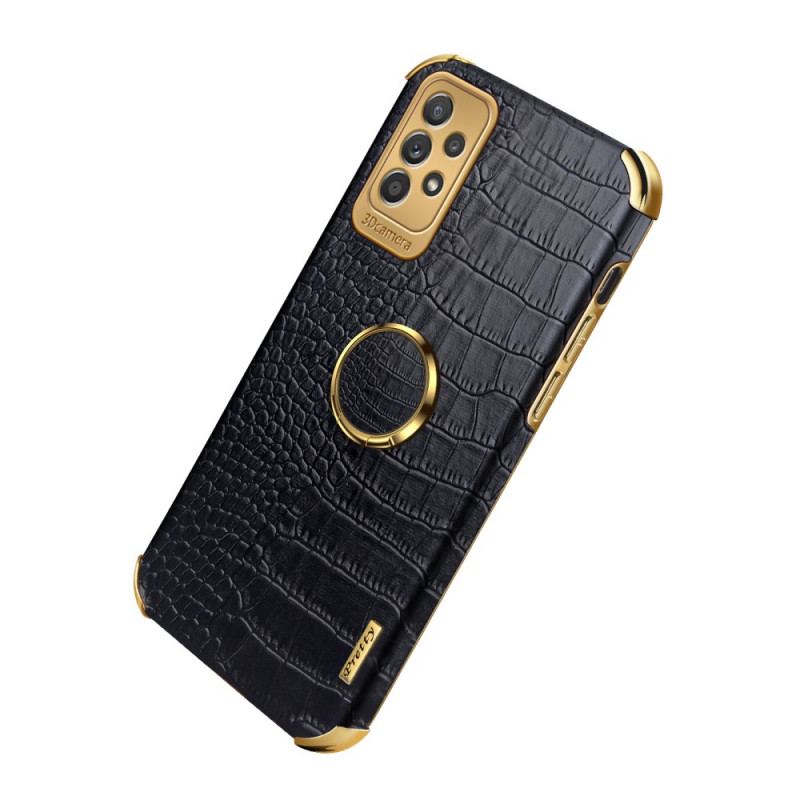 Capa Para Samsung Galaxy A33 5G Suporte De Anel De Efeito De Pele De Crocodilo