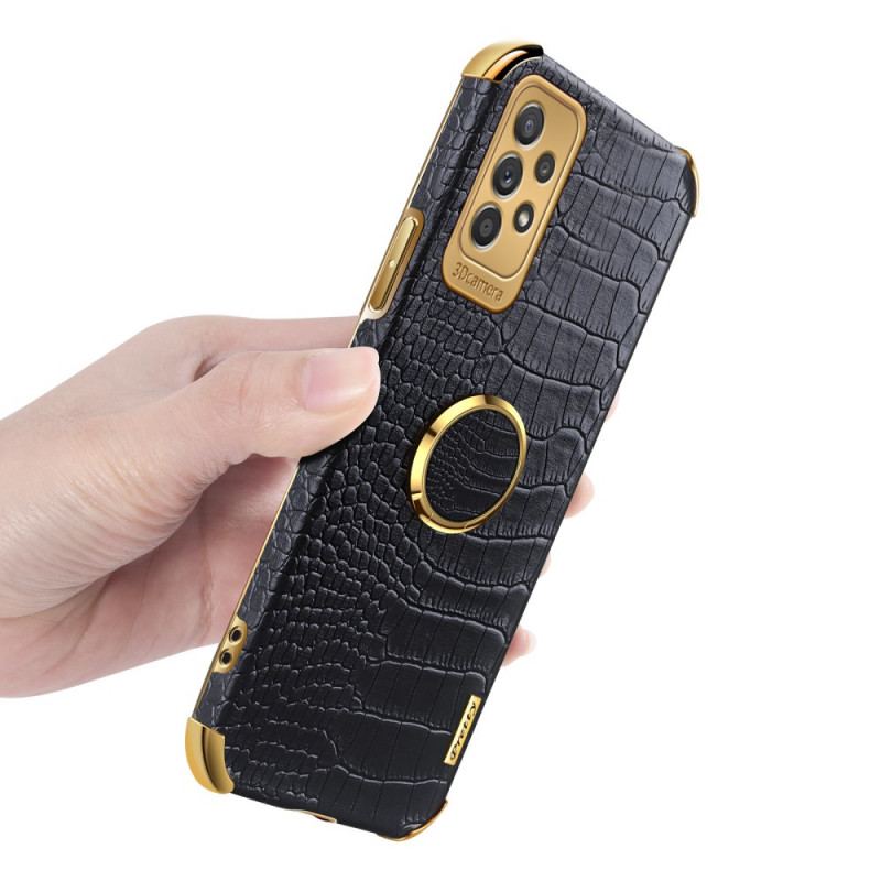 Capa Para Samsung Galaxy A33 5G Suporte De Anel De Efeito De Pele De Crocodilo