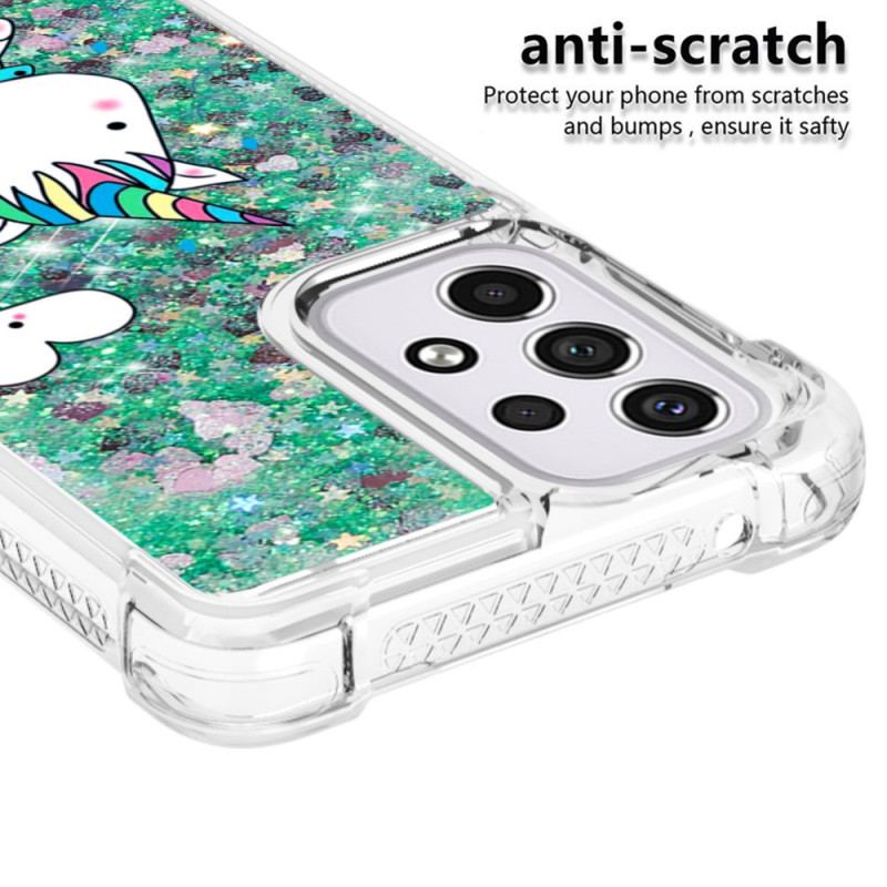 Capa Para Samsung Galaxy A33 5G Unicórnio Glitter