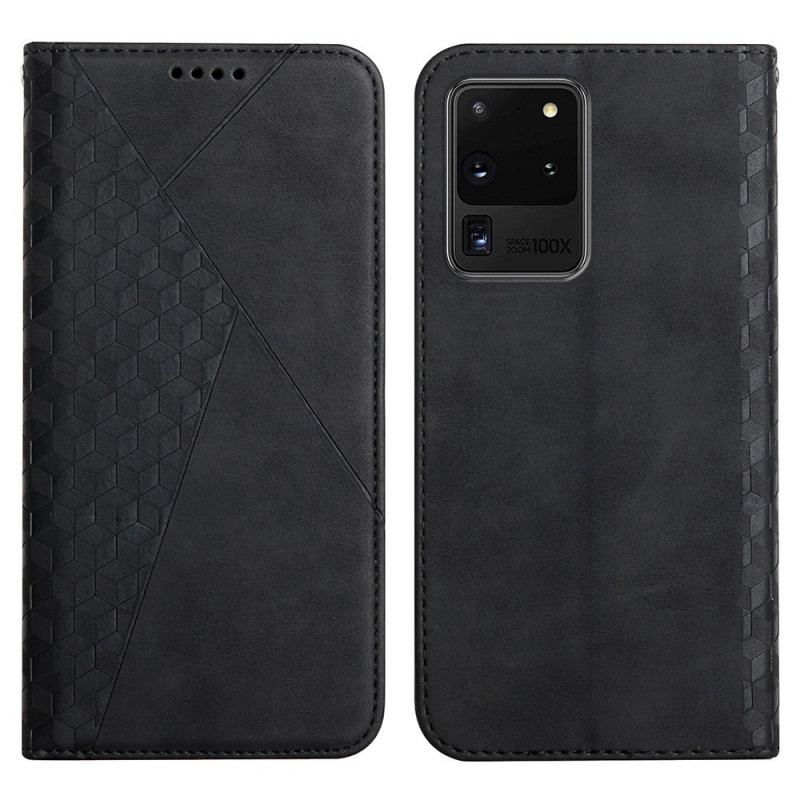 Capa De Celular Para Samsung Galaxy S20 Ultra Flip Efeito Geocouro