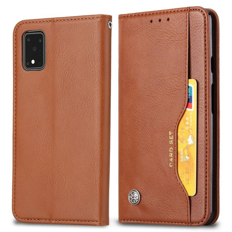 Capa De Celular Para Samsung Galaxy S20 Ultra Flip Titular De Cartão De Couro Sintético