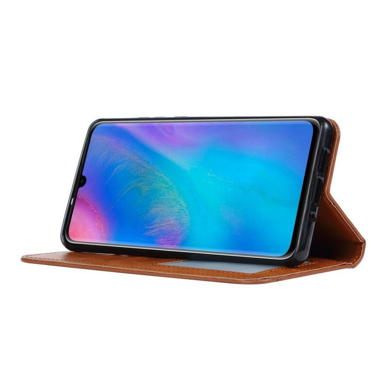 Capa De Celular Para Samsung Galaxy S20 Ultra Flip Titular De Cartão De Couro Sintético