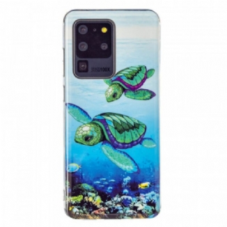 Capa De Celular Para Samsung Galaxy S20 Ultra Tartarugas Fluorescentes