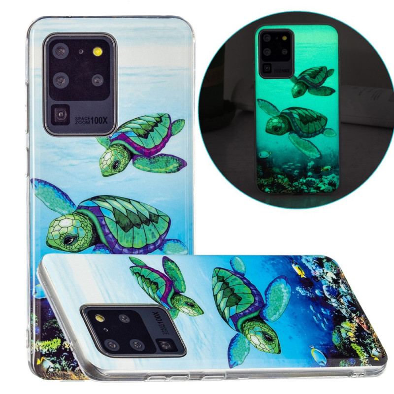 Capa De Celular Para Samsung Galaxy S20 Ultra Tartarugas Fluorescentes