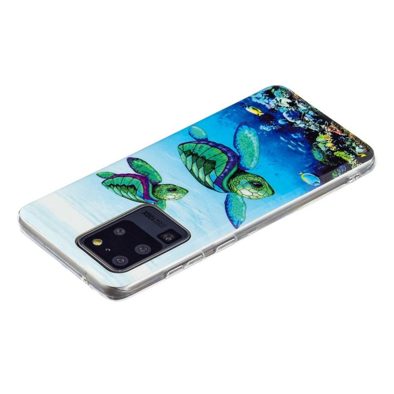 Capa De Celular Para Samsung Galaxy S20 Ultra Tartarugas Fluorescentes